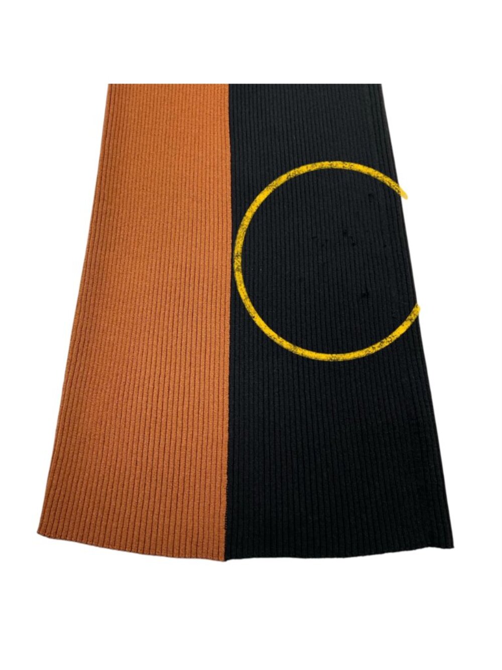 Staud Shoko Colorblocked Midi Dress S Tan Black Ribbed Long Sleeve Fall Fashion - Picture 11 of 16